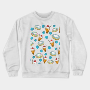 Donuts, ice creams and cats Crewneck Sweatshirt